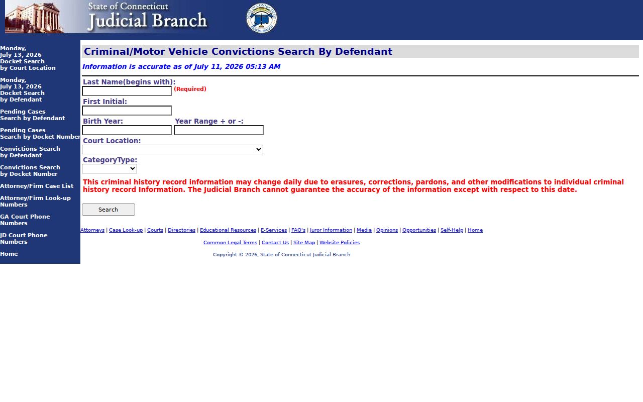 Norwalk court dockets criminal and motor vehicle convictions search