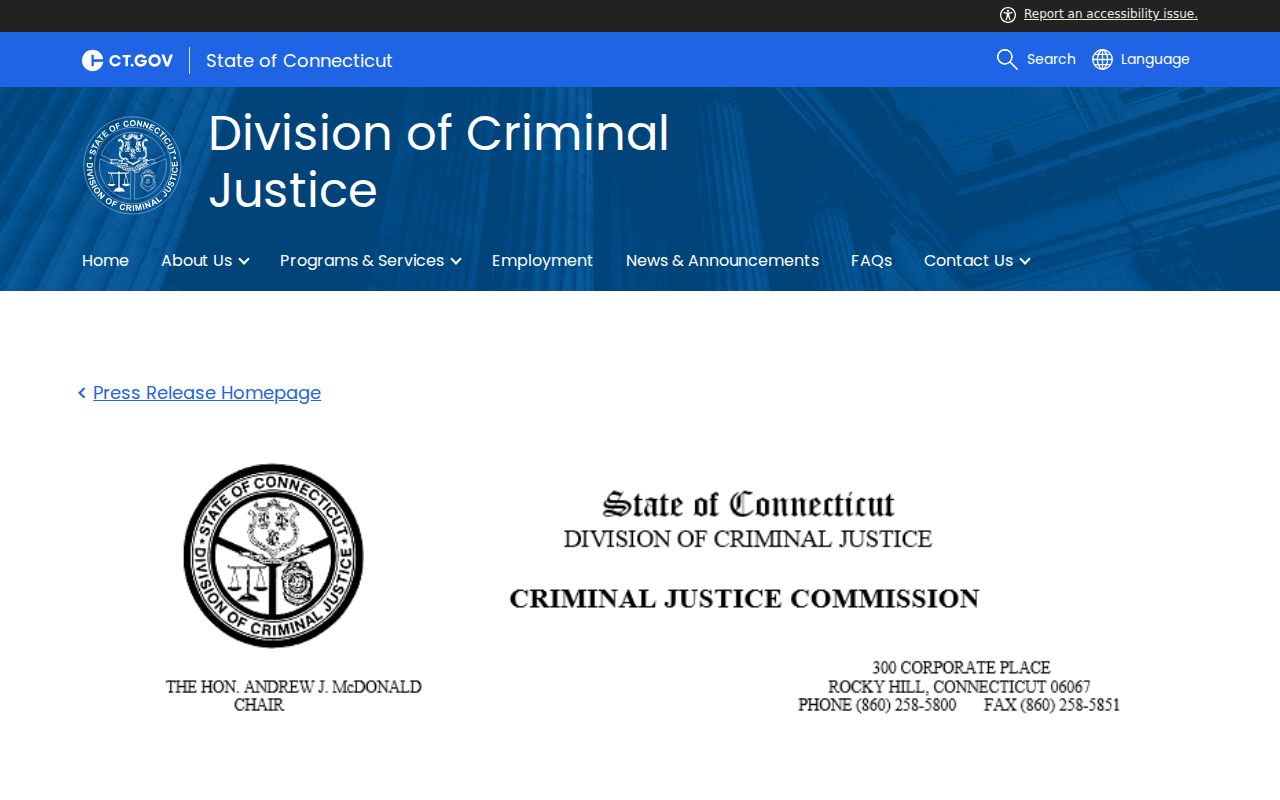 Norwalk criminal court records Stamford Norwalk State Attorney appointment