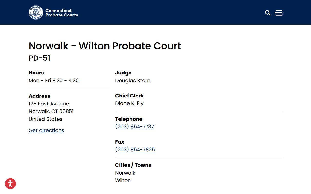 Norwalk court records Norwalk-Wilton Probate Court