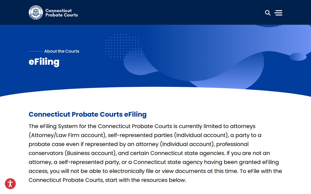 Norwalk probate records eFiling overview
